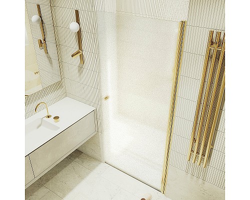 Душевая дверь Maybah Glass MGD-802-3 600x1980 на монопетле Золото стекло сатиновое Душевая дверь Maybah Glass MGD-802-3 600x1980 на монопетле Золото стекло сатиновое