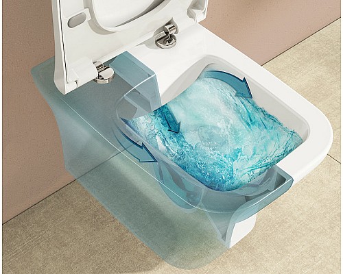 Комплект унитаза с инсталляцией Vitra Zentrum Square 9875B003-7201 с сиденьем Микролифт и клавишей смыва Хром глянцевый