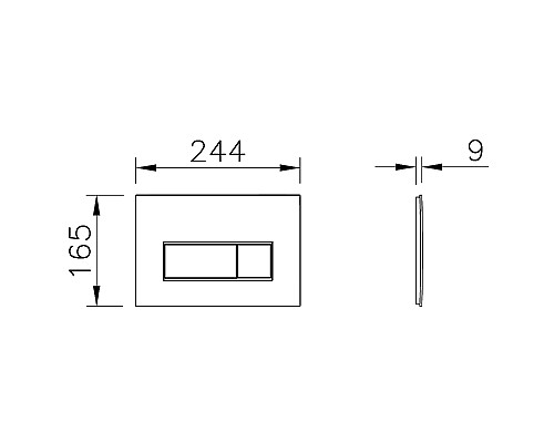 Комплект унитаза с инсталляцией Vitra Zentrum Square 9875B003-7201 с сиденьем Микролифт и клавишей смыва Хром глянцевый