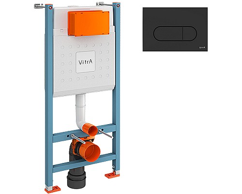 Инсталляция Vitra Core 800-1874 для унитаза с Черной матовой клавишей смыва