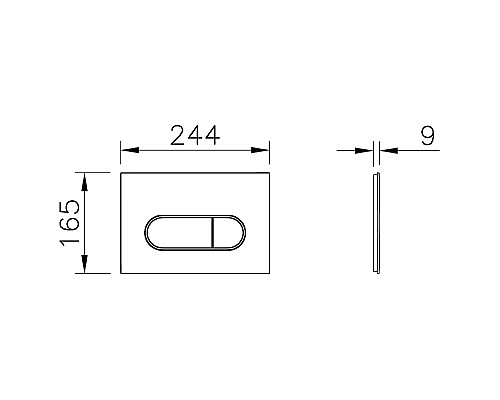 Инсталляция Vitra Core 800-1874 для унитаза с Черной матовой клавишей смыва