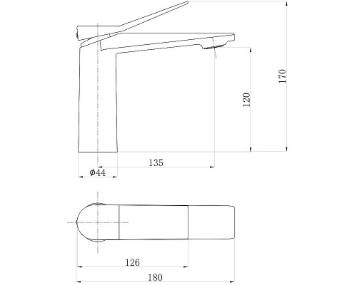 Смеситель для раковины beWash Ripple BVMM0BS135 Хром