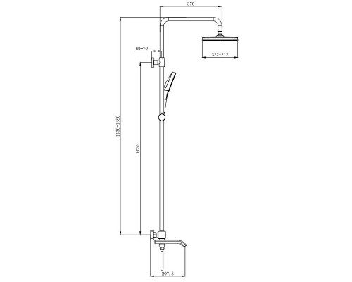Душевая система Raglo R22.26 с термостатом Хром