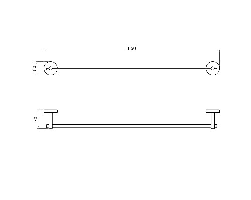 Полотенцедержатель Aquatek Бетта AQ4614MB Черный матовый
