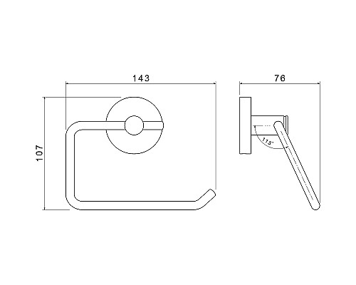 Держатель туалетной бумаги Aquatek Европа AQ4118CR Хром