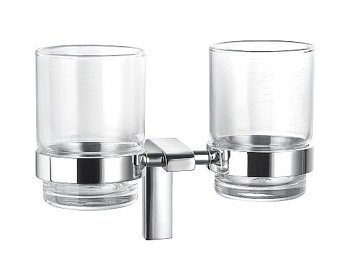 Стакан для зубных щеток Art&Max Ultima AM-8930A двойной Хром