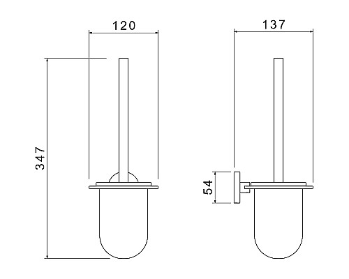 Ершик для унитаза Aquatek Оберон AQ4210CR Хром
