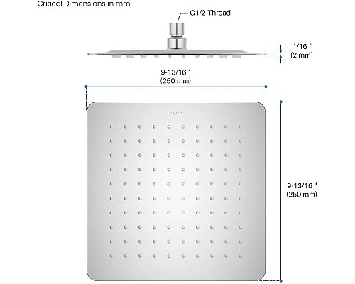 Верхний душ Aquatek AQ2072CR Хром