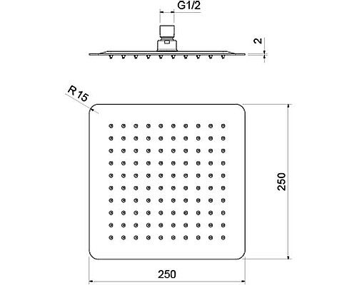 Верхний душ Aquatek AQ2072CR Хром