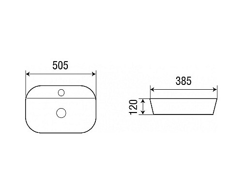 Раковина Runo Nuovo 50 00-00001990 Белая