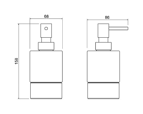 Дозатор для жидкого мыла Aquatek Лира AQ4429MB Черный матовый