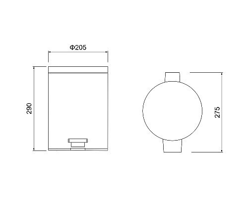 Ведро для мусора Aquatek AQ4991CR Хром