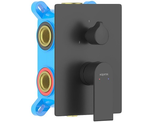 Смеситель для душа Aquatek Лира AQ1447MB Черный матовый