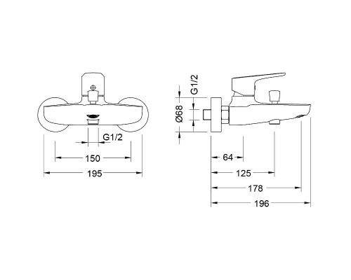 Комплект смесителей Aquatek Бетта AQ1130CR Хром