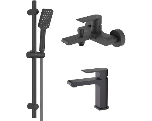 Комплект смесителей Aquatek Лира AQ1430MB Черный матовый