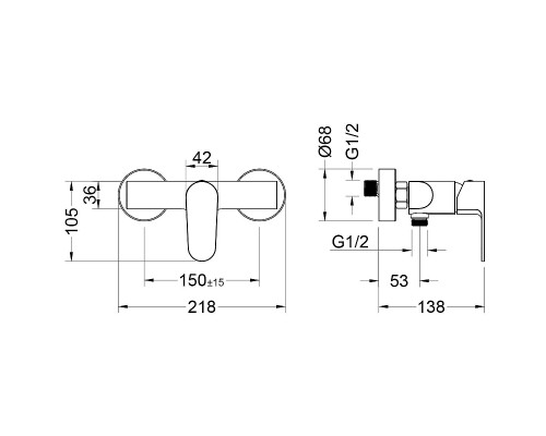 Комплект смесителей Aquatek Оберон AQ1231MB Черный матовый