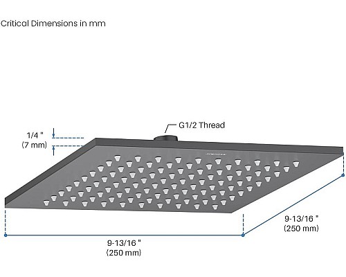Верхний душ Aquatek AQ2076MB Черный матовый