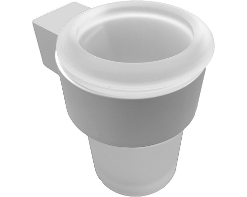 Стакан для зубных щеток Altasan Лотос ЛТ41БМ Белый матовый