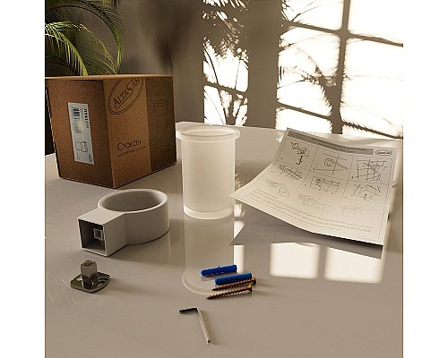 Стакан для зубных щеток Altasan Лотос ЛТ41БМ Белый матовый