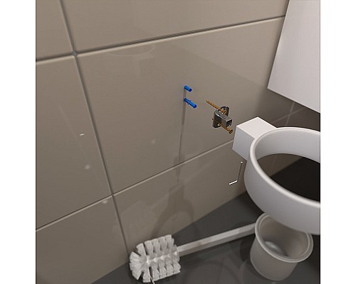 Ершик для унитаза Altasan Лотос ЛТ90БМ Белый матовый