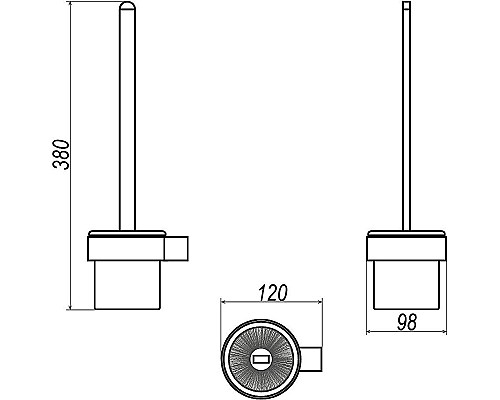 Ершик для унитаза Altasan Лотос ЛТ90БМ Белый матовый
