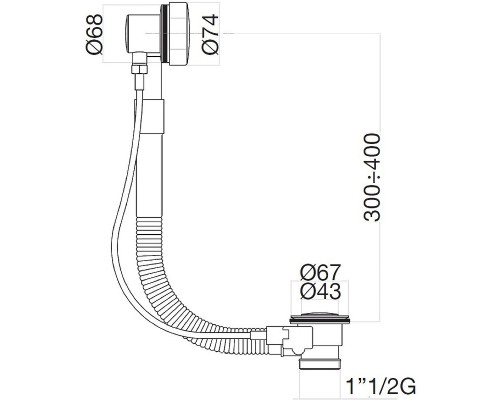 Слив-перелив Webert AC0035065 полуавтомат Бронза