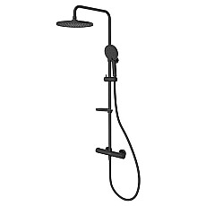 Душевая система Milardo Ideal Spa ILSBLTHM89 с термостатом Черная матовая