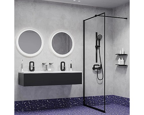 Смеситель для ванны Iddis Twist TWIBLBTi02WA Черный матовый