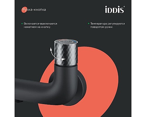 Смеситель для ванны Iddis Twist TWIBLBTi02WA Черный матовый