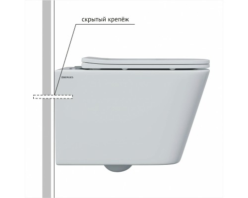 Комплект унитаза Berges Floe S Rimless с инсталляцией Atom с сиденьем Микролифт и клавишей смыва Хром глянцевый