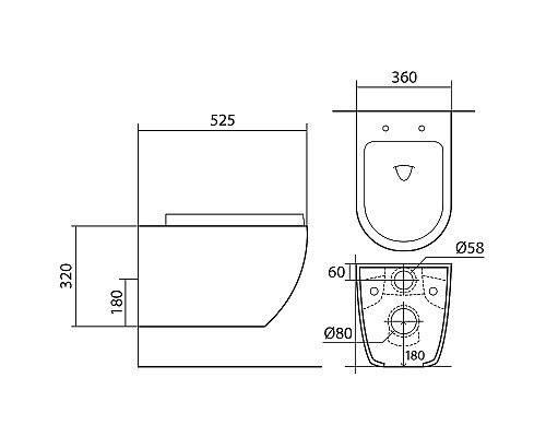 Комплект унитаза с инсталляцией Aquatek Set Aquatek Европа-KKI2 с сиденьем Микролифт