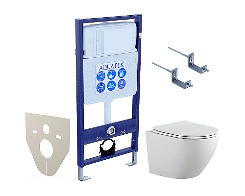 Комплект унитаза с инсталляцией Aquatek Set Aquatek Европа-KKI2 с сиденьем Микролифт