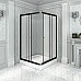 Душевой уголок Radomir Дрим 110x90 L 1-03-6-1-0-1220 профиль Черный стекло прозрачное