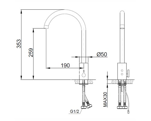 Смеситель для раковины Nofer 07262M.B Хром