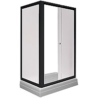 Душевой уголок Radomir Верчелли 120x80 R 1-03-6-2-0-0121 профиль Черный стекло матовое