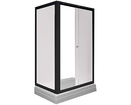 Душевой уголок Radomir Верчелли 120x80 R 1-03-6-2-0-0121 профиль Черный стекло матовое