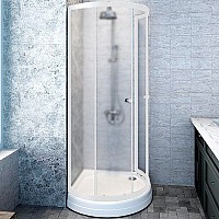 Душевой уголок Radomir Стронг 90x90 1-03-1-0-0-1801 профиль Белый стекло матовое