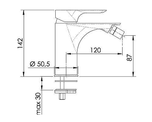 Смеситель для биде Remer Infinity I22BG Золото брашированное
