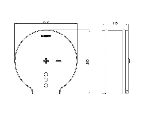 Диспенсер туалетной бумаги Nofer 05006.XL.W Белый