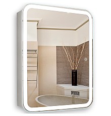 Зеркальный шкаф Silver Mirrors Фиджи Flip 50 LED-00002471 с подсветкой Белый