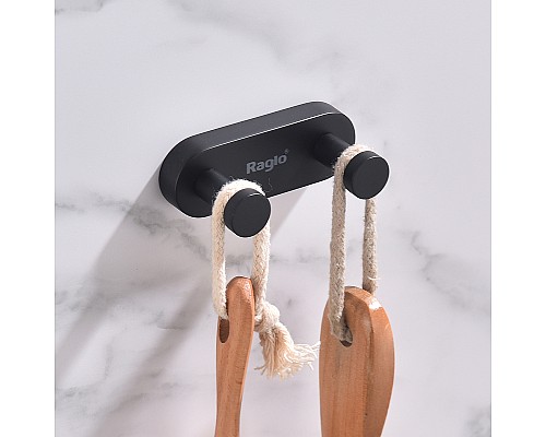 Вешалка для полотенец Raglo R300.052.06 Черный матовый