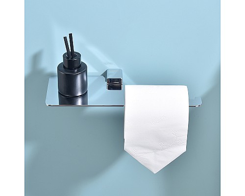 Держатель туалетной бумаги Raglo R301.03 с полкой Хром