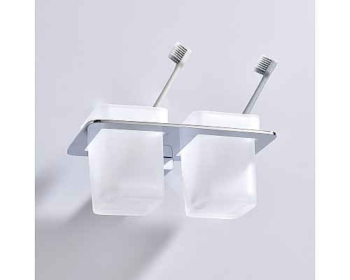 Стакан для зубных щеток Raglo R301.08 двойной Хром