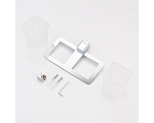 Стакан для зубных щеток Raglo R301.08 двойной Хром