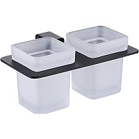 Стакан для зубных щеток Raglo R301.08.06 двойной Черный матовый