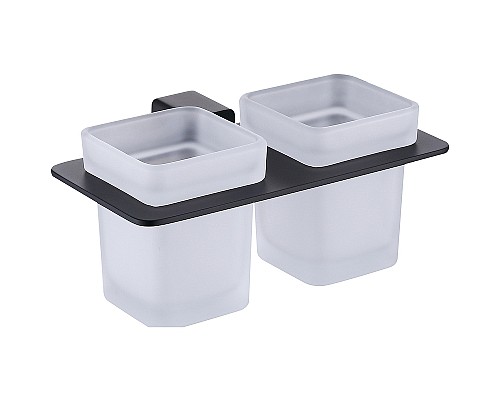 Стакан для зубных щеток Raglo R301.08.06 двойной Черный матовый