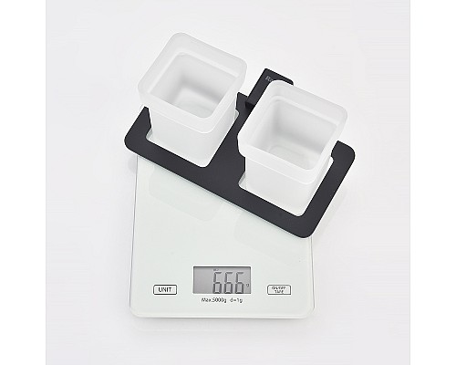 Стакан для зубных щеток Raglo R301.08.06 двойной Черный матовый