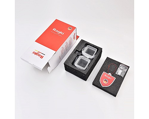 Стакан для зубных щеток Raglo R301.08.06 двойной Черный матовый