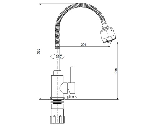 Смеситель для кухни Splenka S201.47.05 Сатин