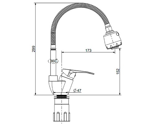 Смеситель для кухни Splenka S202.47.05 Сатин